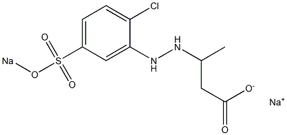 3-[2-(2-Chloro-5-sodiooxysulfonylphenyl)hydrazino]butyric acid sodium salt 结构式