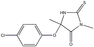 5-(p-Chlorophenoxy)methyl-5-methyl-2-thioxoimidazolidin-4-one 结构式