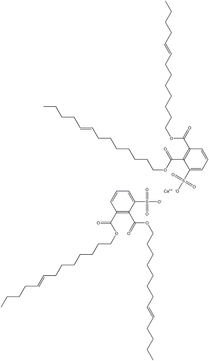 Bis[2,3-di(8-tridecenyloxycarbonyl)benzenesulfonic acid]calcium salt 结构式