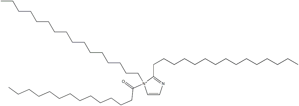 1-Hexadecyl-1-tetradecanoyl-2-pentadecyl-1H-imidazol-1-ium 结构式