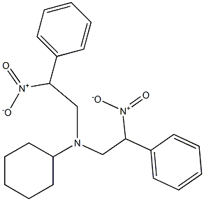 2-Phenyl-2-nitro-N-cyclohexyl-N-(2-phenyl-2-nitroethyl)ethanamine 结构式