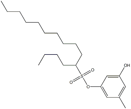 5-Pentadecanesulfonic acid 3-hydroxy-5-methylphenyl ester 结构式