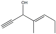 4-Methyl-3-heptene-6-yne-5-ol 结构式