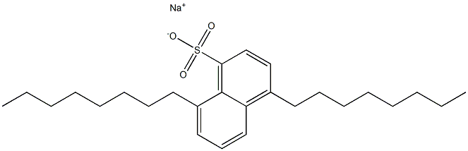 4,8-Dioctyl-1-naphthalenesulfonic acid sodium salt 结构式