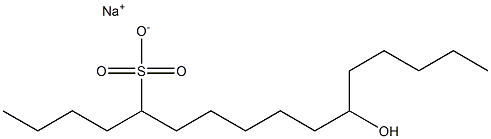 11-Hydroxyhexadecane-5-sulfonic acid sodium salt 结构式