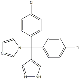 4-[Bis(4-chlorophenyl)(1H-imidazol-1-yl)methyl]-1H-pyrazole 结构式