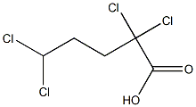 2,2,5,5-Tetrachlorovaleric acid 结构式