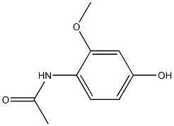 N-(2-Methoxy-4-hydroxyphenyl)acetamide 结构式