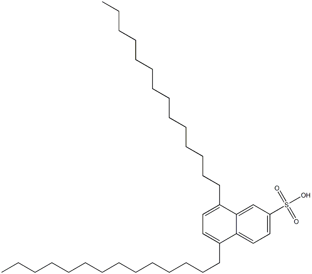 5,8-Ditetradecyl-2-naphthalenesulfonic acid 结构式