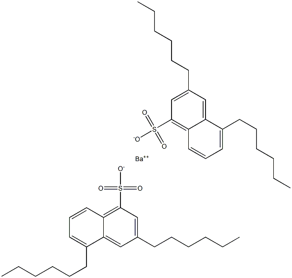 Bis(3,5-dihexyl-1-naphthalenesulfonic acid)barium salt 结构式