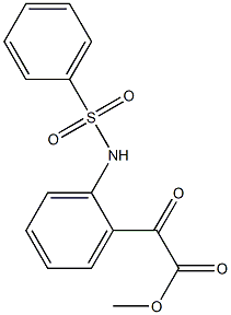 N-[2-[(Methoxycarbonyl)carbonyl]phenyl]benzenesulfonamide 结构式