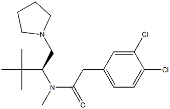 3,4-Dichloro-N-methyl-N-[(S)-1-tert-butyl-2-(1-pyrrolidinyl)ethyl]benzeneacetamide 结构式