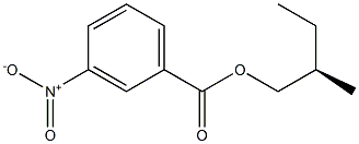 (-)-m-Nitrobenzoic acid (R)-2-methylbutyl ester 结构式