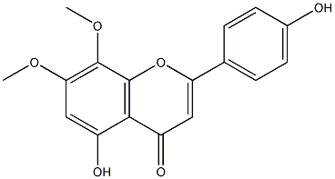 4',5-Dihydroxy-7,8-dimethoxyflavone 结构式