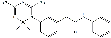 1-[3-[2-(Phenylamino)-2-oxoethyl]phenyl]-2,2-dimethyl-4,6-diamino-1,2-dihydro-1,3,5-triazine 结构式