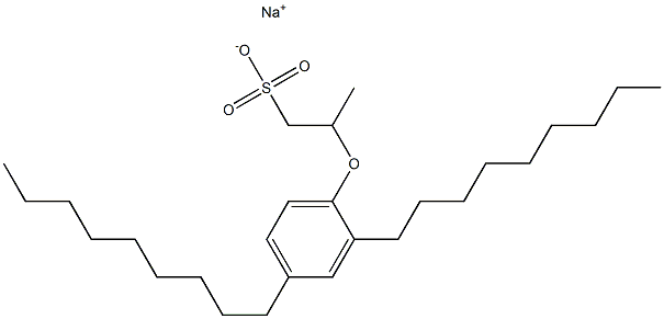 2-(2,4-Dinonylphenoxy)propane-1-sulfonic acid sodium salt 结构式