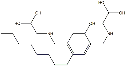 2,5-Bis[[(2,2-dihydroxyethyl)amino]methyl]-4-octylphenol 结构式