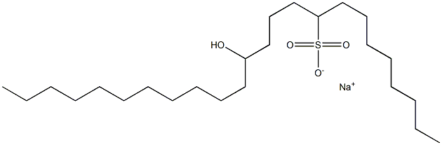 13-Hydroxytetracosane-9-sulfonic acid sodium salt 结构式