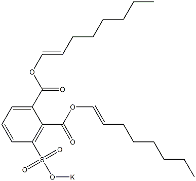 3-(Potassiosulfo)phthalic acid di(1-octenyl) ester 结构式