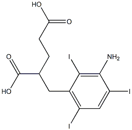 2-(3-Amino-2,4,6-triiodobenzyl)glutaric acid 结构式