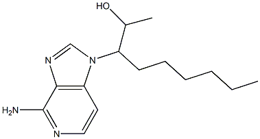 4-Amino-1-[1-(1-hydroxyethyl)heptyl]-1H-imidazo[4,5-c]pyridine 结构式