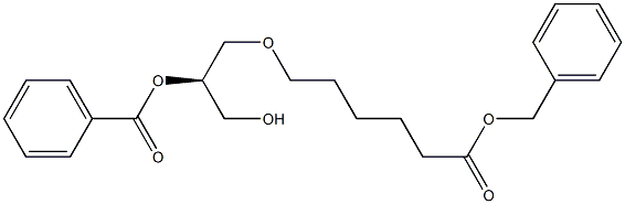 Benzoic acid (R)-1-(5-benzyloxycarbonyl-pentyloxymethyl)-2-hydroxy-ethyl ester 结构式