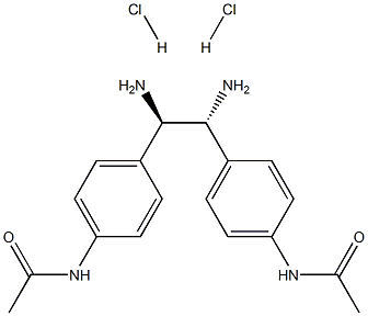 R,R)-1,2-二(4-乙酰氨基苯基)-1,2-乙二胺二盐酸盐,95%,EE 结构式