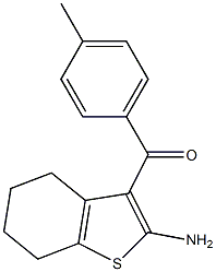 (2-amino-4,5,6,7-tetrahydro-1-benzothien-3-yl)(4-methylphenyl)methanone 结构式