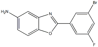2-(3-BROMO-5-FLUORO-PHENYL)-BENZOOXAZOLE-5-YLAMINE 结构式