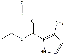 3-氨基-1H-吡咯-2-羧酸乙酯盐酸盐 结构式