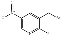 3-溴甲基-2-氟-5-硝基吡啶 结构式