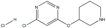 6-Chloro-4-pyrimidinyl 3-piperidinyl etherhydrochloride 结构式