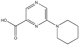 6-(1-Piperidinyl)-2-pyrazinecarboxylic acid 结构式