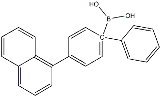 4-(4-苯基)-1-萘基苯硼酸 结构式