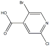 2-氯-5-溴吡啶-4-甲酸 又称 2-氯-4-羧基-5-溴吡啶 结构式