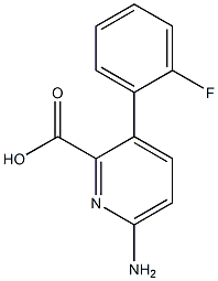 6-Amino-3-(2-fluorophenyl)picolinic acid 结构式