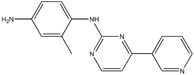 N-(4-Amino-2-methylphenyl)-4-(3-pyridyl)-2-pyrimidineamine
 结构式