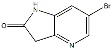 6-Bromo-1,3-dihydro-pyrrolo[3,2-b]pyridin-2-one 结构式