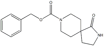 1-氧代-2,8-二氮杂螺[4,5]癸烷-8-甲酸叔苄酯 结构式