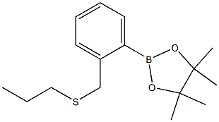 4,4,5,5-Tetramethyl-2-(2-(propylthiomethyl)phenyl)-1,3,2-dioxaborolane 结构式