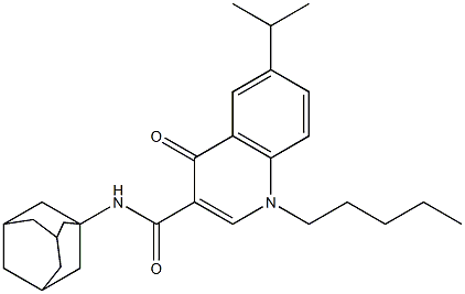 N-(Adamant-1-yl)-6-isopropyl-4-oxo-1-pentyl-1,4-dihydroquinoline-3-carboxamide 结构式