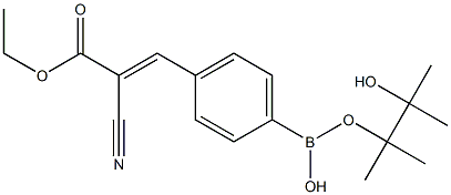 [反式-4-(2-氰基-2-乙氧基羰基乙烯基)苯基]硼酸频那醇酯 结构式