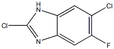 2,6-dichloro-5-fluoro-1H-benzimidazole 结构式