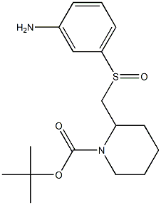 2-(3-Amino-benzenesulfinylmethyl)-piperidine-1-carboxylic acid tert-butyl ester 结构式