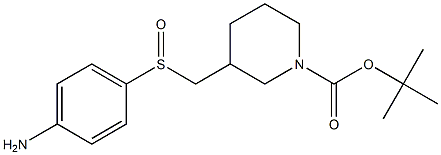 3-(4-Amino-benzenesulfinylmethyl)-piperidine-1-carboxylic acid tert-butyl ester 结构式