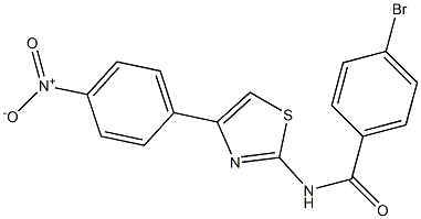 4-bromo-N-(4-(4-nitrophenyl)thiazol-2-yl)benzamide 结构式