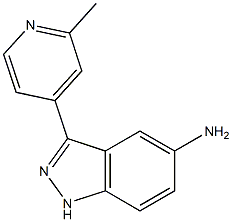 3-(2-methylpyridin-4-yl)-1H-indazol-5-amine 结构式