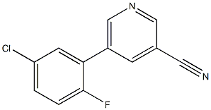 5-(5-chloro-2-fluorophenyl)pyridine-3-carbonitrile 结构式