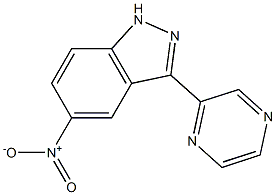 5-nitro-3-(pyrazin-2-yl)-1H-indazole 结构式