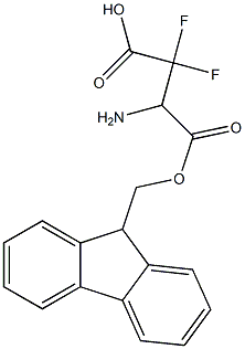Fmoc-3-amino-2,2-difluoro-propionic acid 结构式